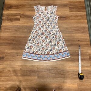 Max Studio Floral Mini Dress with Blue and Orange